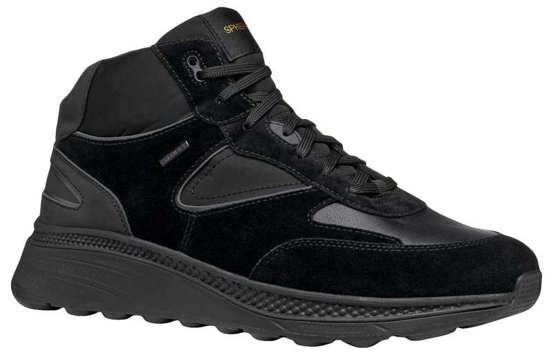 Geox Men's U SPHERICA ACTIF X1 Trainers, Black, 39 EU, Black, 6 UK
