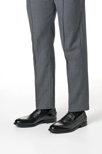 Geox Men's U BARBERIGO Loafer, Black, 46 EU, Black, 11 UK