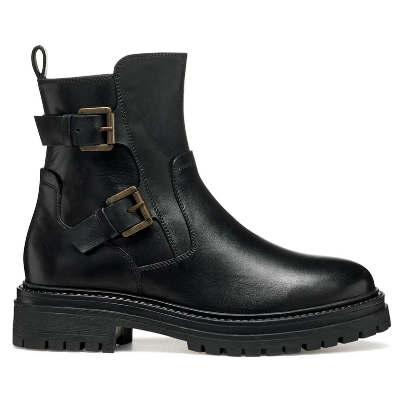 Geox Women D Iridea Ankle Boot, Black, 7 UK