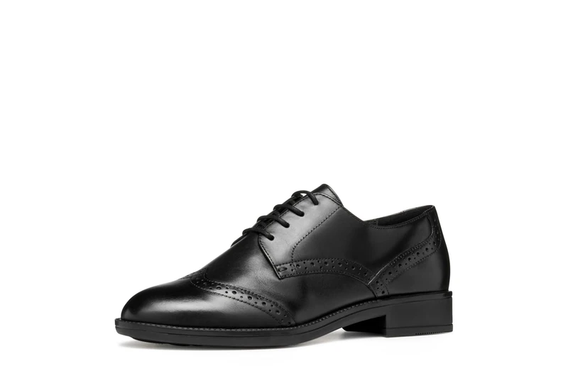 Geox Womens Djaylon2 Oxford, Black, 2.5 UK - Image 1