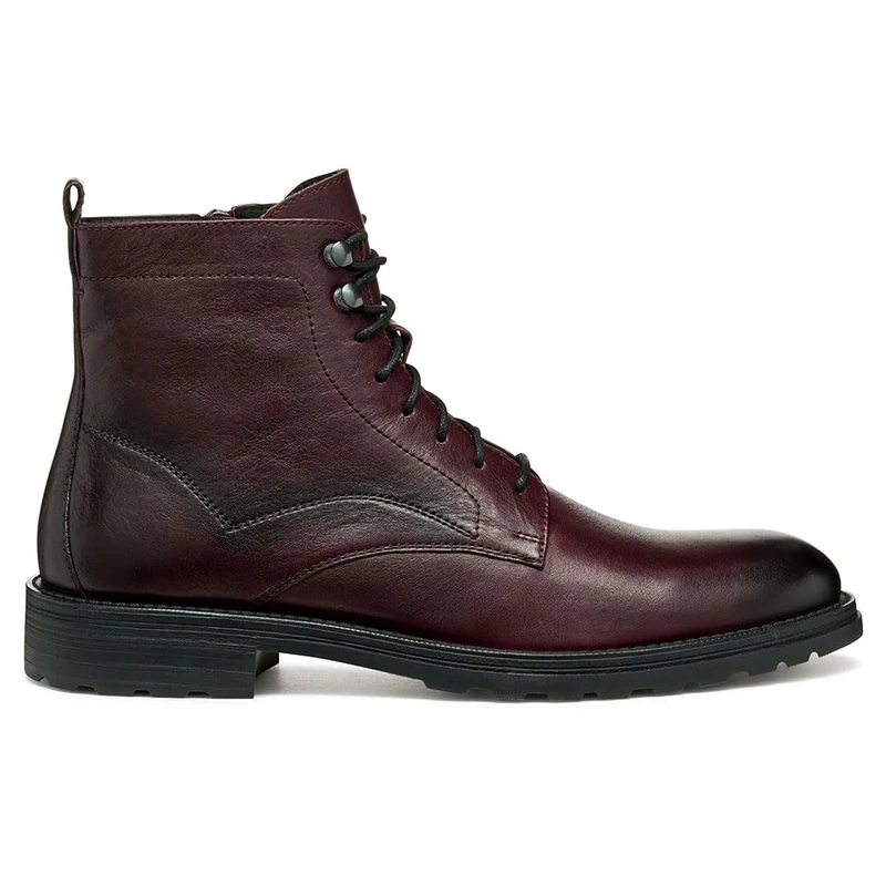 Geox Men's U Redclif Ankle Boot, Wine Red, 6.5 UK