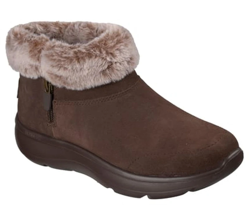 Skechers Women's On-The-Go Encore Snow-Capped Boots, Chocolate Suede, 3.5 UK