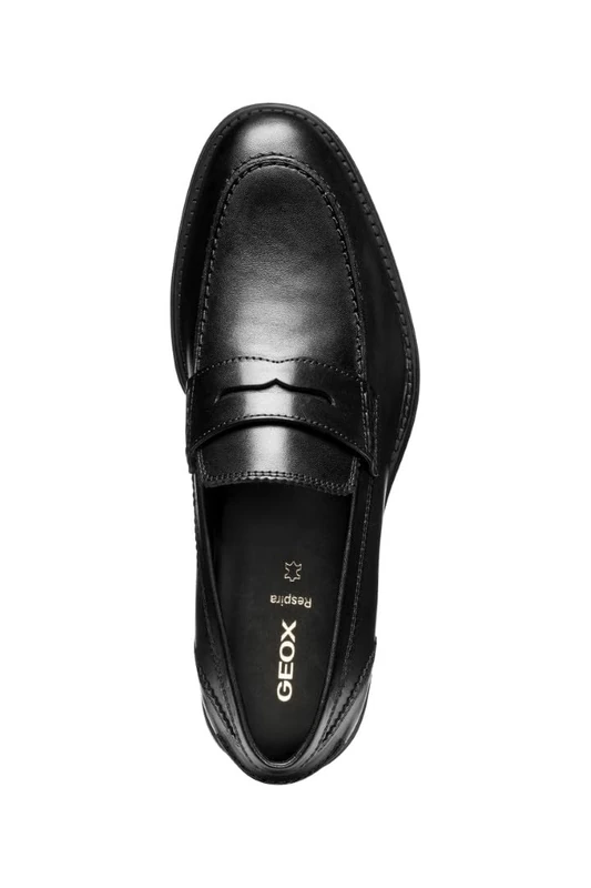 Geox Men's U BARBERIGO Loafer, Black, 39 EU, Black, 6 UK