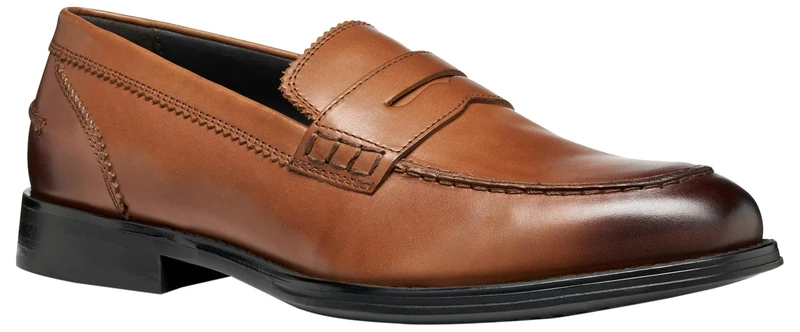 Geox Men's U BARBERIGO Loafer, Brown, 45 EU, Brown, 10.5 UK