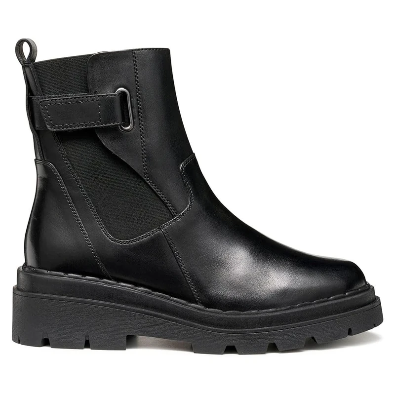 Geox Women's D Felleny Ankle Boot, black, 6 UK