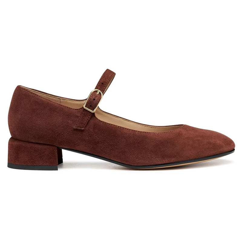 Geox Women's D Floretia Mary Jane Flat, red, 4 UK