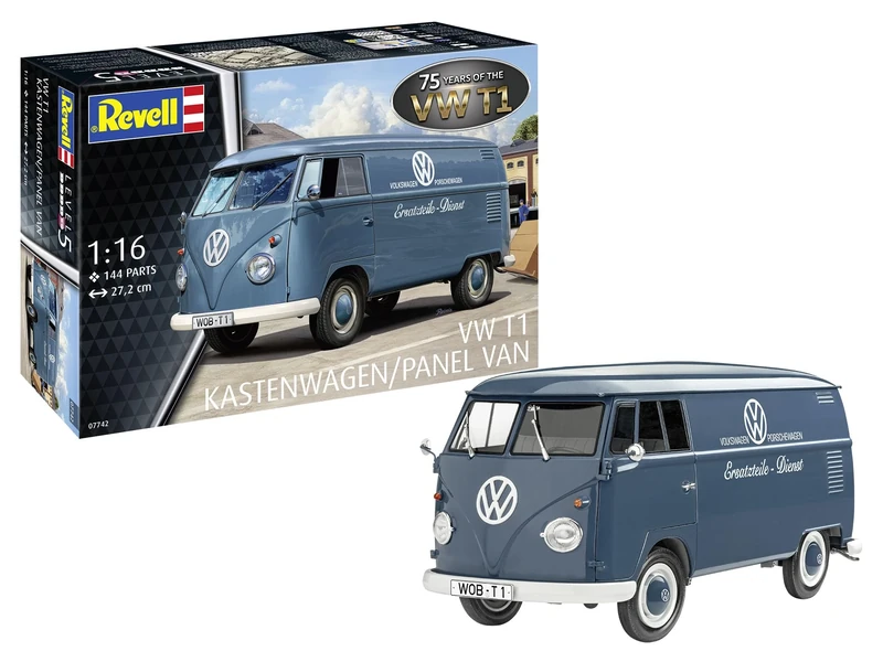Revell 07742 VW T1 Panel Van - 75 Years of the VW T1 1:16 Scale Unbuilt/Unpainted Plastic Model Kit