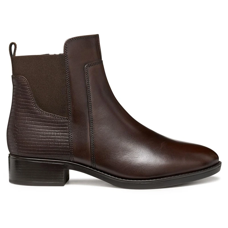 Geox Women's D Felicity Ankle Boots, Dark Brown, EU 42, dark brown, 8 UK