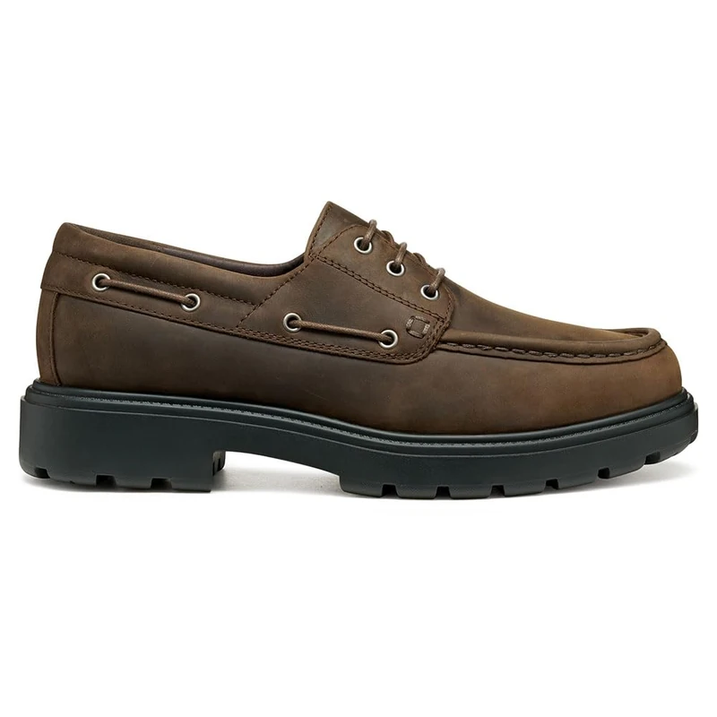 Geox Men's U Spherica EC7 Moccasin, Brown, 41 EU, Brown, 7 UK