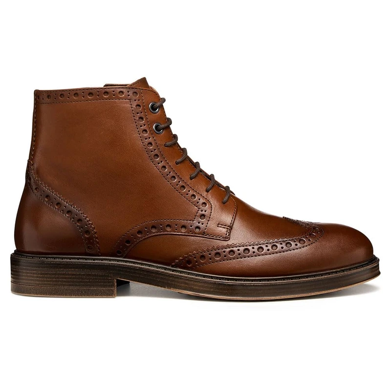 Geox Men's U Henreys Ankle Boot, Cognac, 10.5 UK
