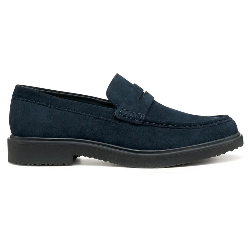 Geox Men's U Ascanio Moccasin, Blue, 9 UK