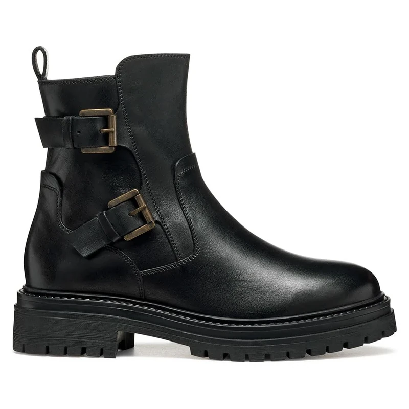 Geox Women D Iridea Ankle Boot, Black, 6 UK