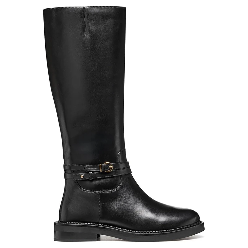 Geox Womens Dserilda Knee High Boot, Black, 3 UK