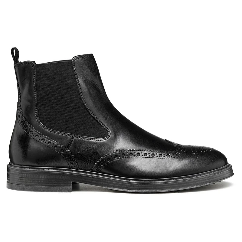 Geox Men U Henreys Ankle Boot, Black, 10 UK