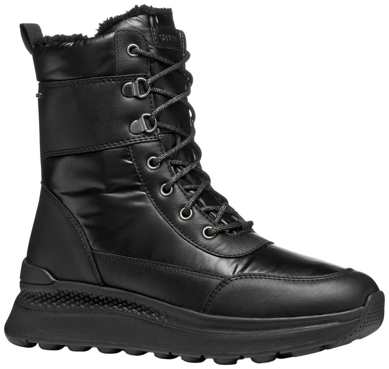 Geox Women's D Spherica Actif X2 Ankle Boot, black, 4 UK