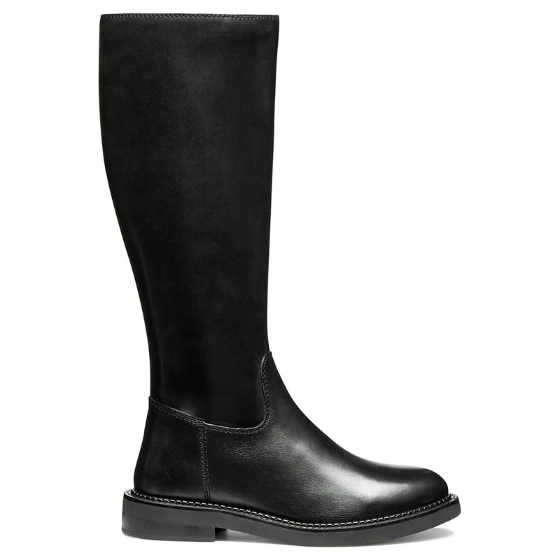 Geox Women's SerildaK Knee High Boot - Black, Size 4 UK