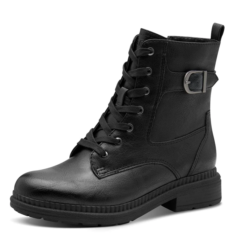 Jana Women’s Ankle Boots with Buckle Vegan, Black, 6,5 UK