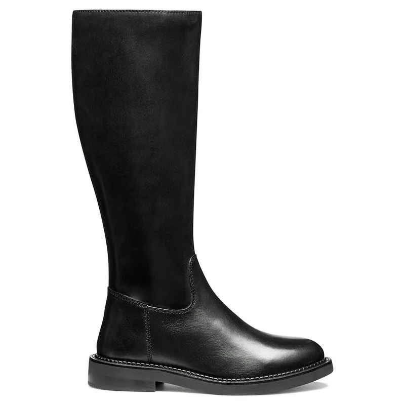 Geox Women's D SerildaKnee High Boot, black, 3.5 UK