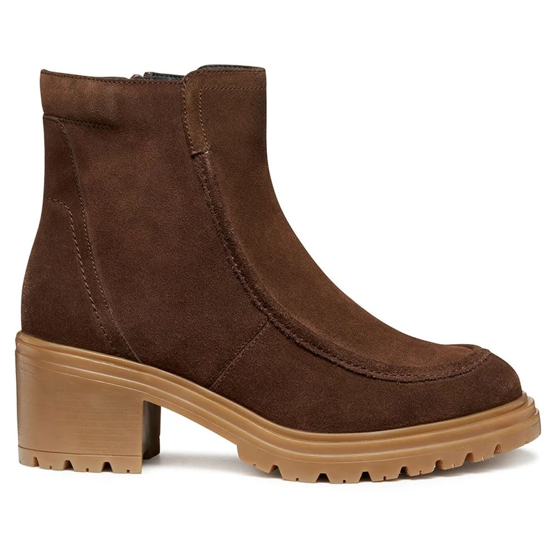 Geox Women's D Damiana Ankle Boots, Dark Brown, 37.5 EU, dark brown, 4.5 UK