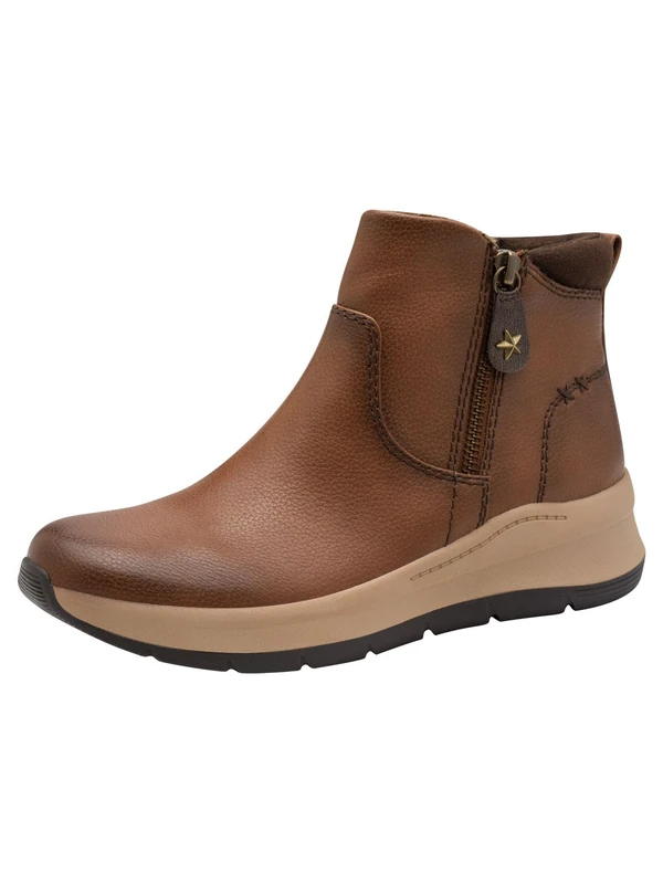 Jana Women’s Ankle Boots Ankle Height Vegan, Cognac, 6 UK - Image 1