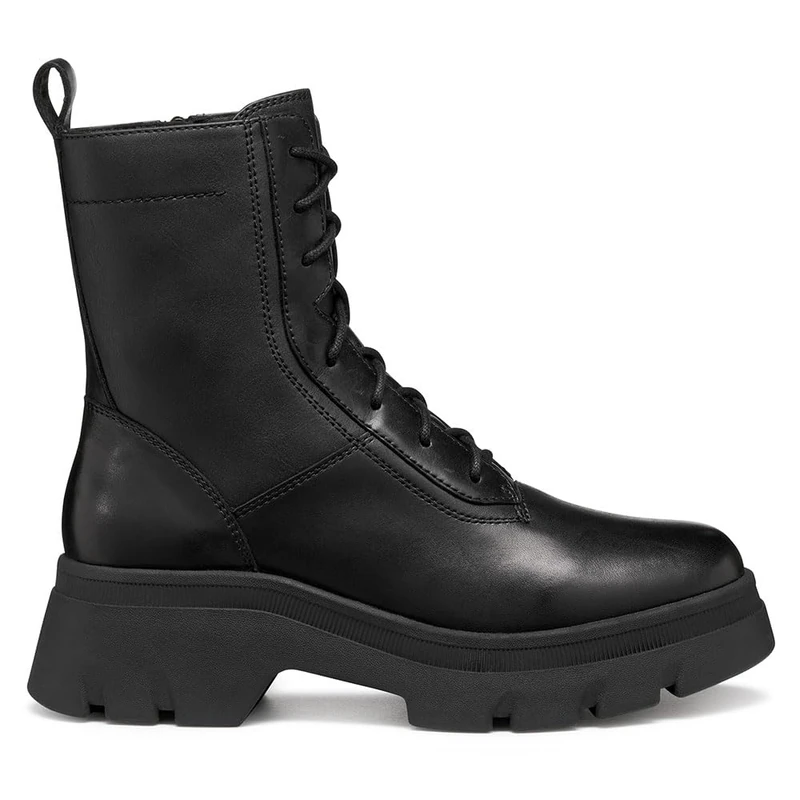 Geox Women's D Pluette Ankle Boot, black, 6.5 UK