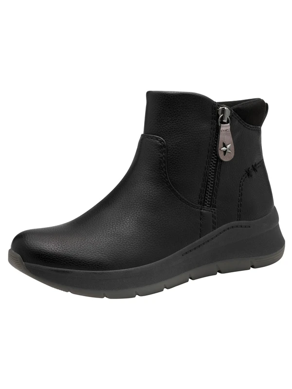 Jana Women’s Ankle Boots Ankle Height Vegan, Black, 5 UK