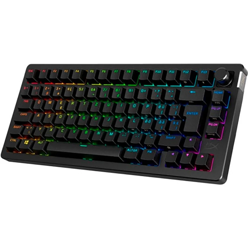 HyperX Alloy Rise 75 Wireless Mechanical Gaming Keyboard, Hot Swap, 80h Backlit Battery, Customizable, Black
