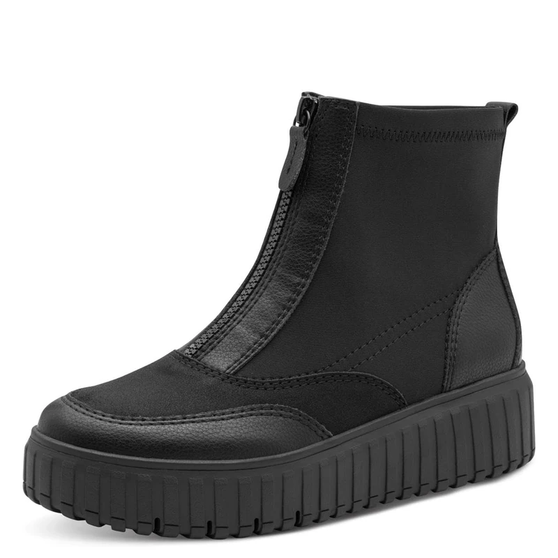 Jana Women’s High Platform Sneakers Vegan, Black, 7,5 UK