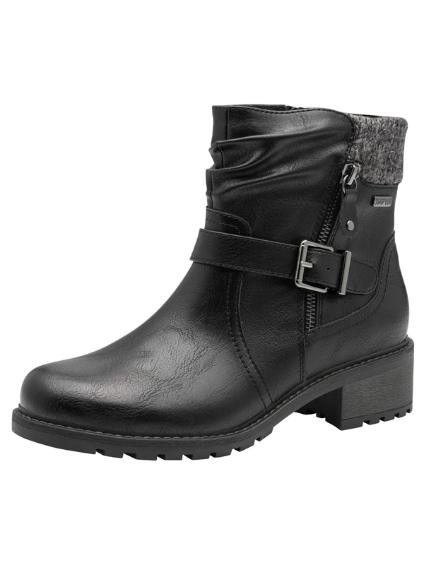 Jana Women's Damen Boot Flat Tex + Vegan Fashion, Black, 4 UK