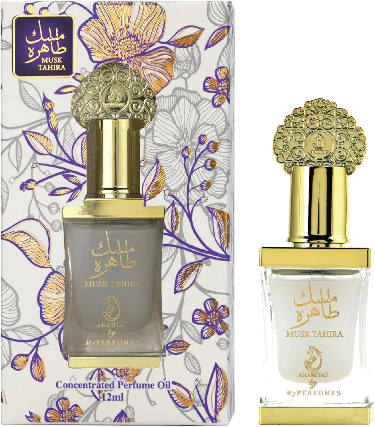 Arabiyat Musk Tahira Concentrated Perfume Oil For Women and Men (Unisex), 12ml Made in UAE