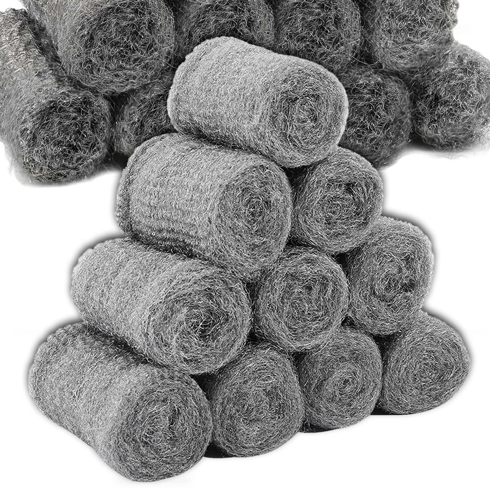 24pcs Steel Wool Mice,Wire Wool Mice,Steel Wire Wool 0000 Ultra Fine,Steel Wool Mice Blocker,Wire Wool Rats For Metal Fine Steel Wool Rodent Control,Cleaning&Closing Small Hole DIY Fill Fabric