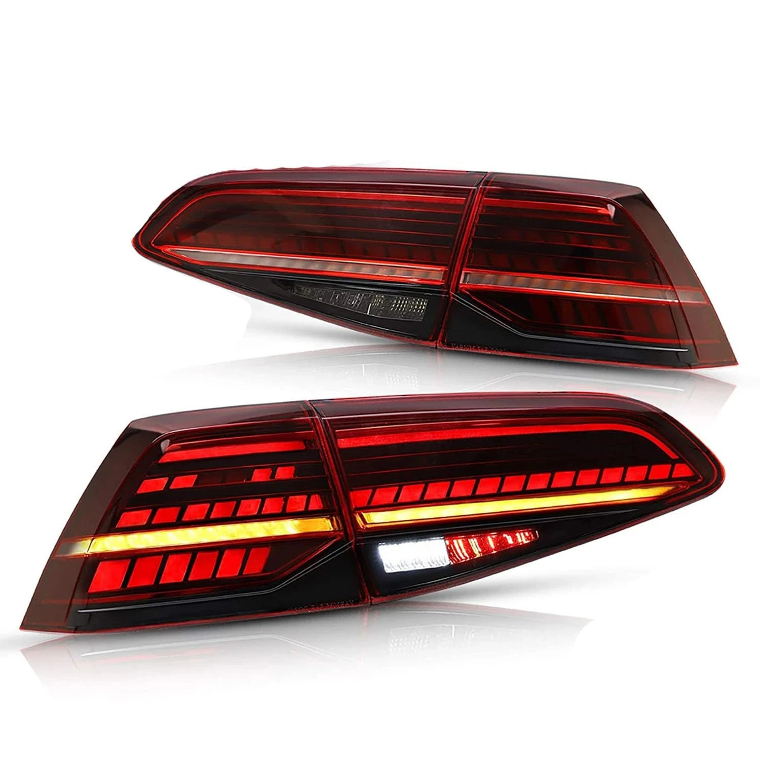 WzFacai6 Car Tail Light For VW Golf MK7 Golf 7 5 TSI TDI 2013-2019,Taillight Brake Lamp Turn Signal Auto Parts Replacement Tail Light Assembly,Red