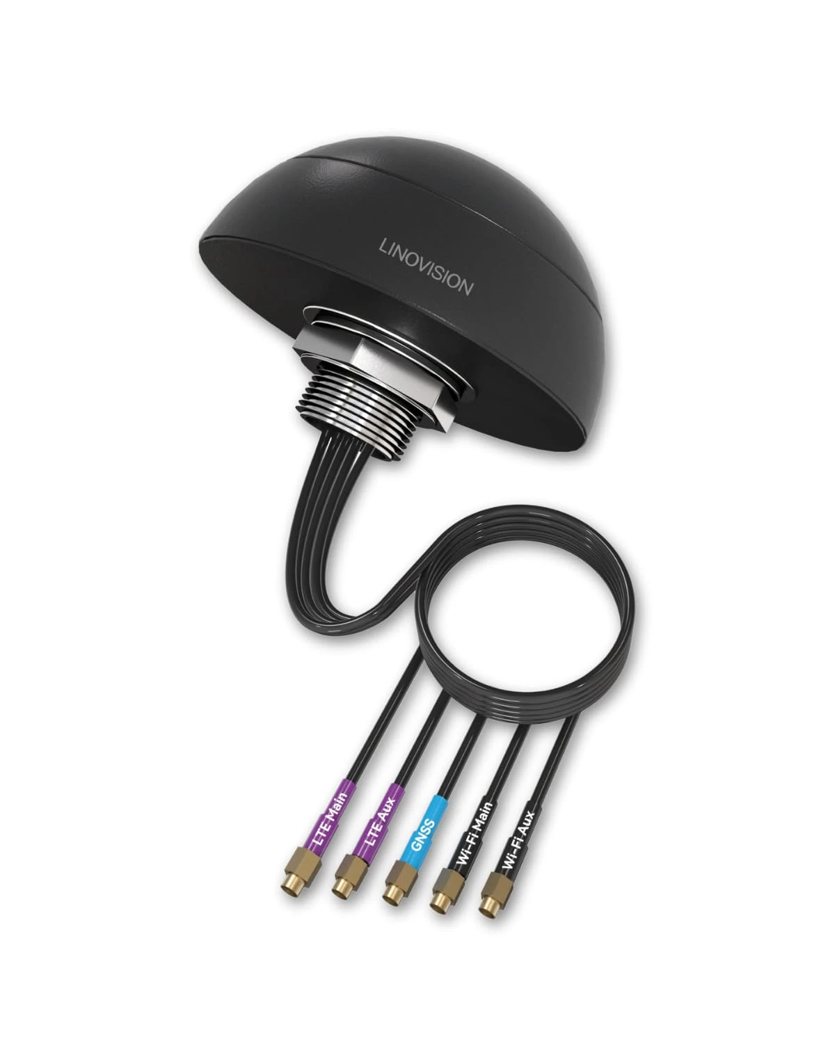 LINOVISION 4G LTE MIMO Combo 5-in-1 Antenna, 2X4G LTE, 1xGNSS, 2XWi-Fi, LINOVISION Outdoor Roof SMA Antenna can be compatible with routers IOT-R32,Inhand IR302,Teltonika RUT241/RUT240/RUT360/RUT956