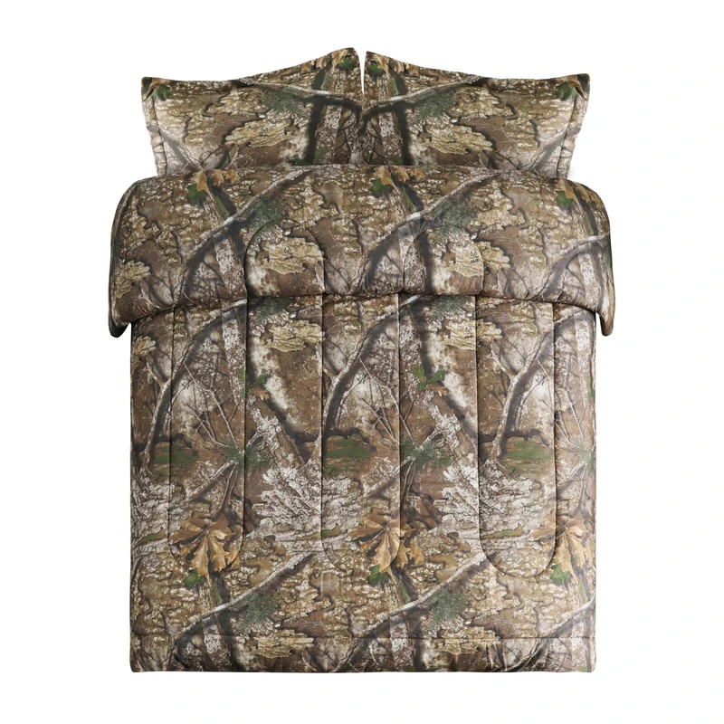 VISI-ONE Realtree APX Camo Full 3 Piece Comforter Set – All-Season Lightweight Microfiber Rustic Western Style Bedding for Hunters, Outdoor & Nature Lovers, Ideal for Cabin, Lodge, Mancave, Camp