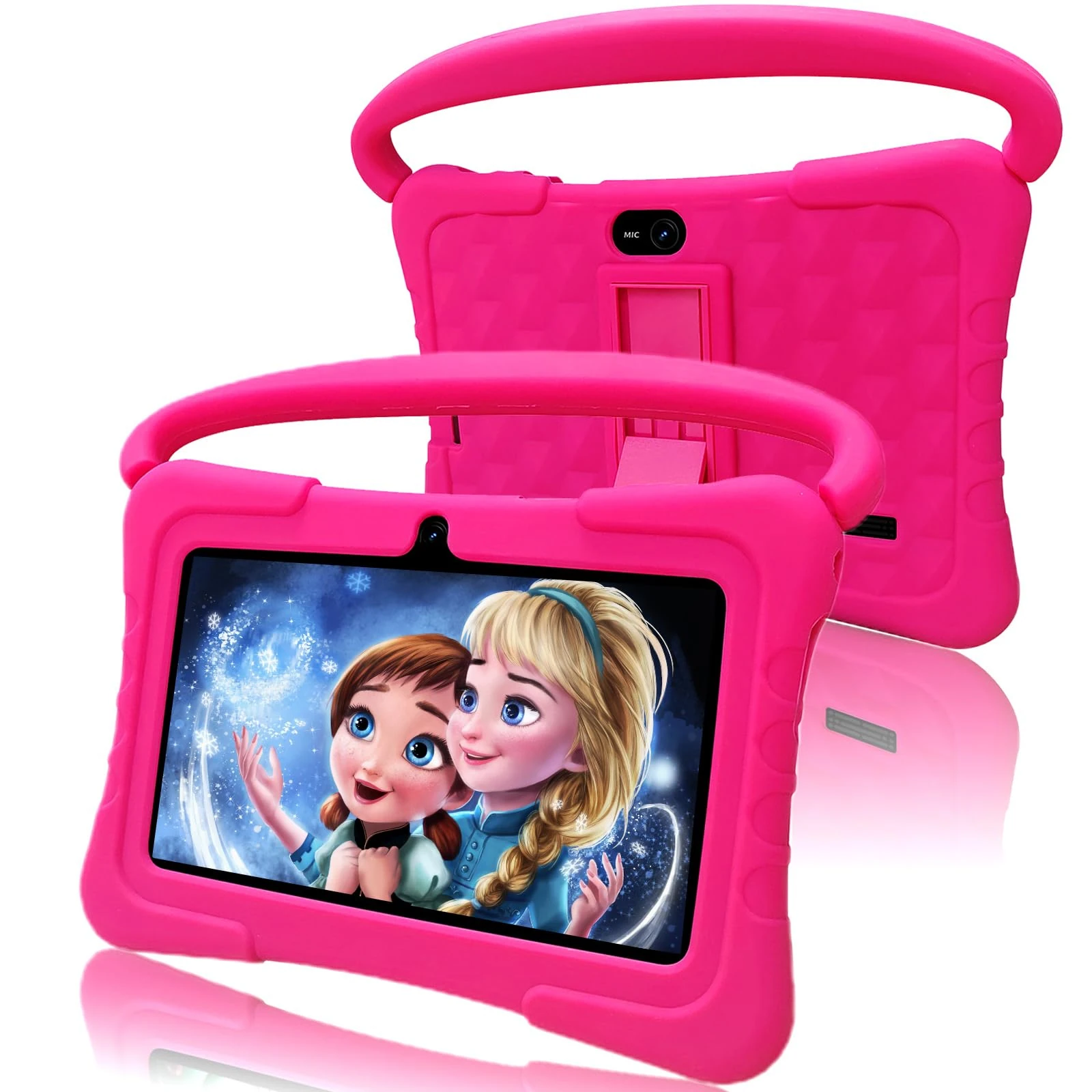 VASOUN Kids Tablet 7 inch, Tablet for Kids 3-7 Android 13, Tablets for Toddler with 4GB(2+2) RAM 32GB ROM, Parental Control, GMS Certified WiFi Dual Camera with Eye Protection(Pink)