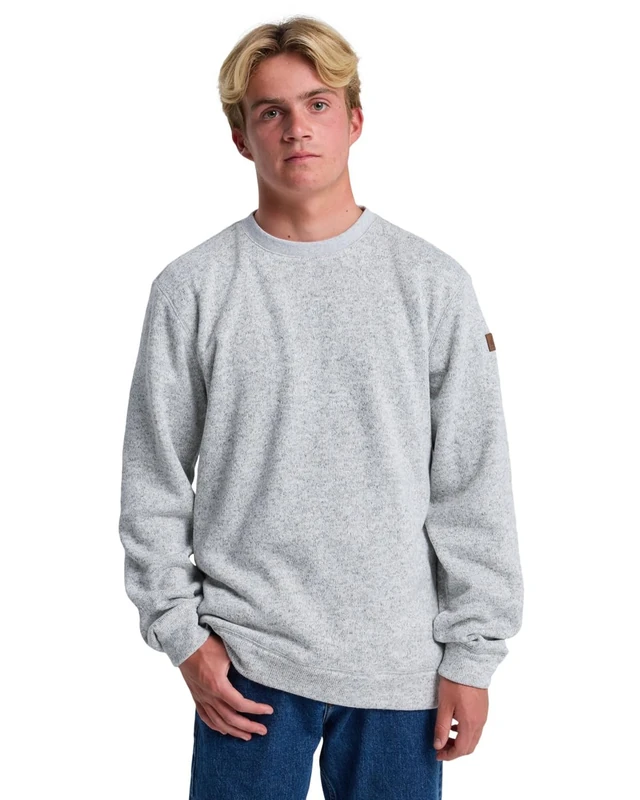 Quiksilver Fleece sweater KELLER CREW Men's Grey M