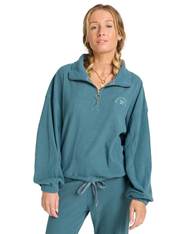 Billabong Women's Coffee Time T-Shirt, Slate Blue, XL - Image 1