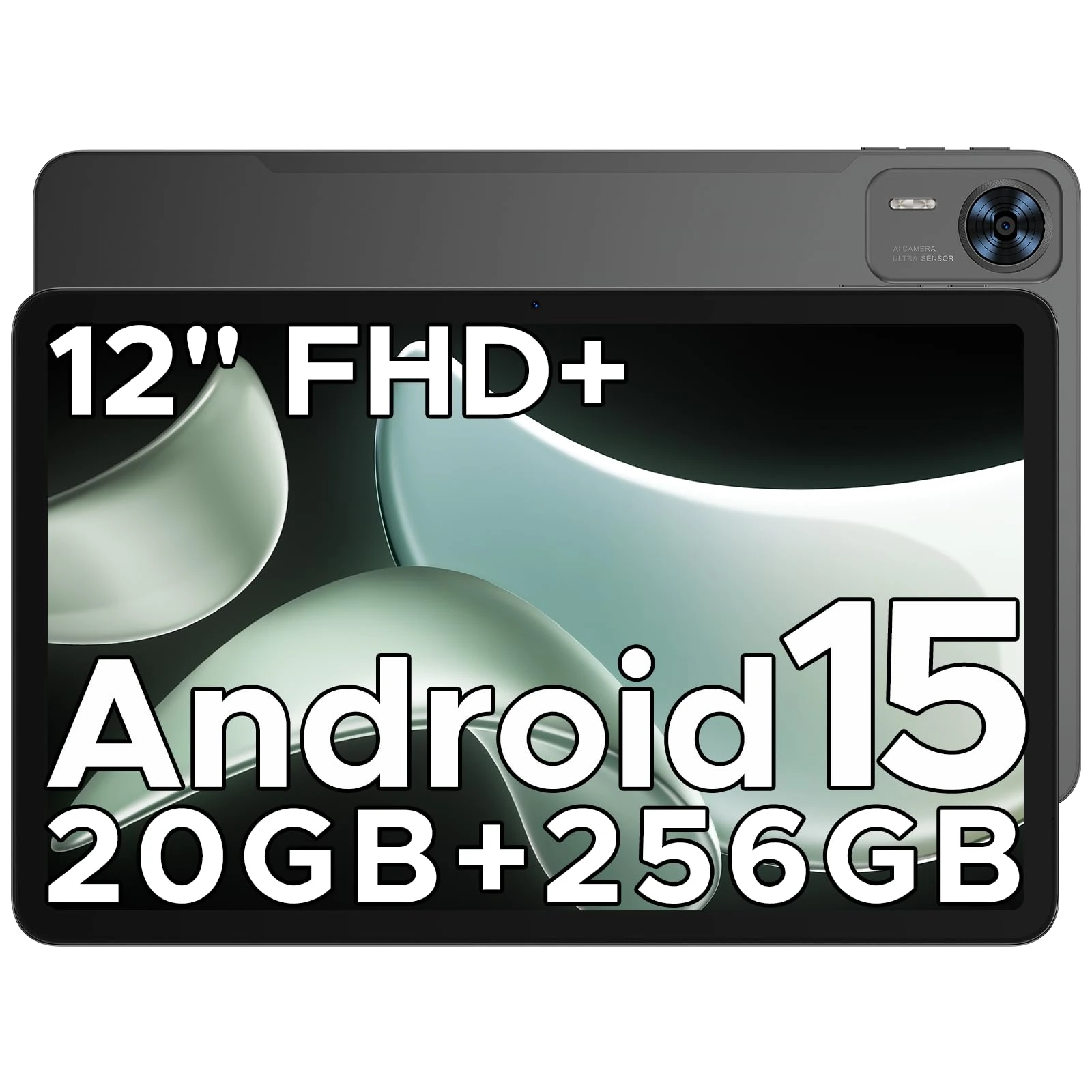 DOOGEE T36 Tablets 12 inch Android 15 Tablet, 20GB+256GB/2TB TF T620 Octa-Core, 2.4K 90Hz Display, 8800mAh, Android Tablet with SIM Card Slots, Bluetooth 5.0+5G WiFi, Hi-Res Speaker,Metal Body - Black