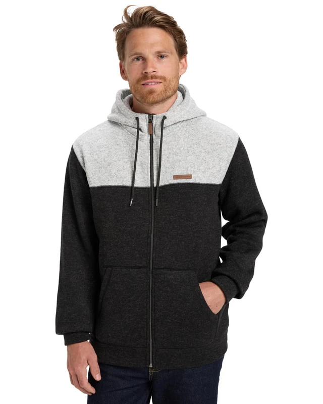 Quiksilver Fleece sweater KELLER BLOCK ZIP Men's Black L