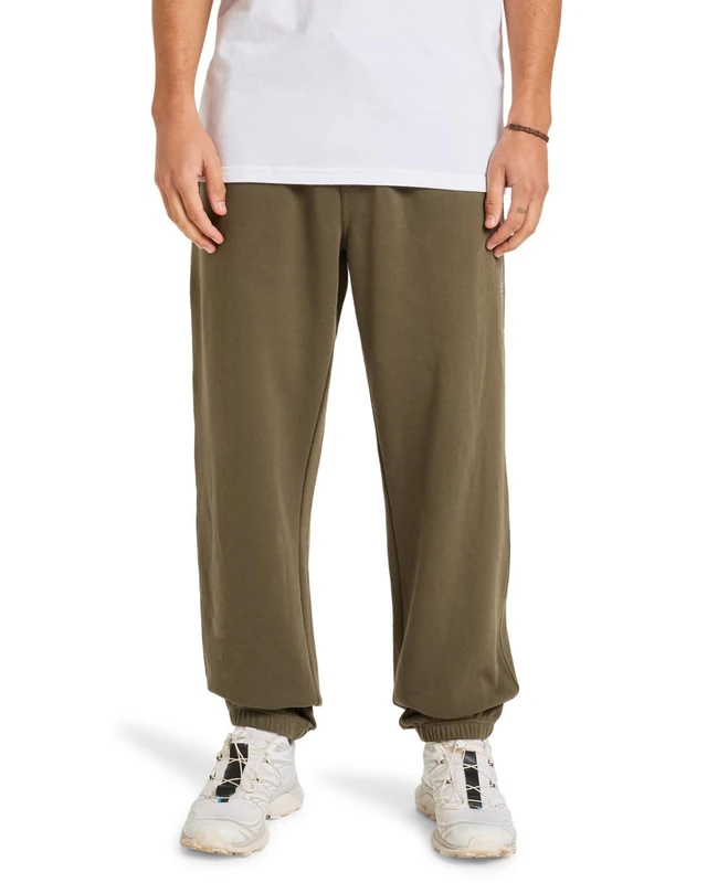 Quiksilver Elastic Waist Pants Graphic Jogger Men's Brown XXL