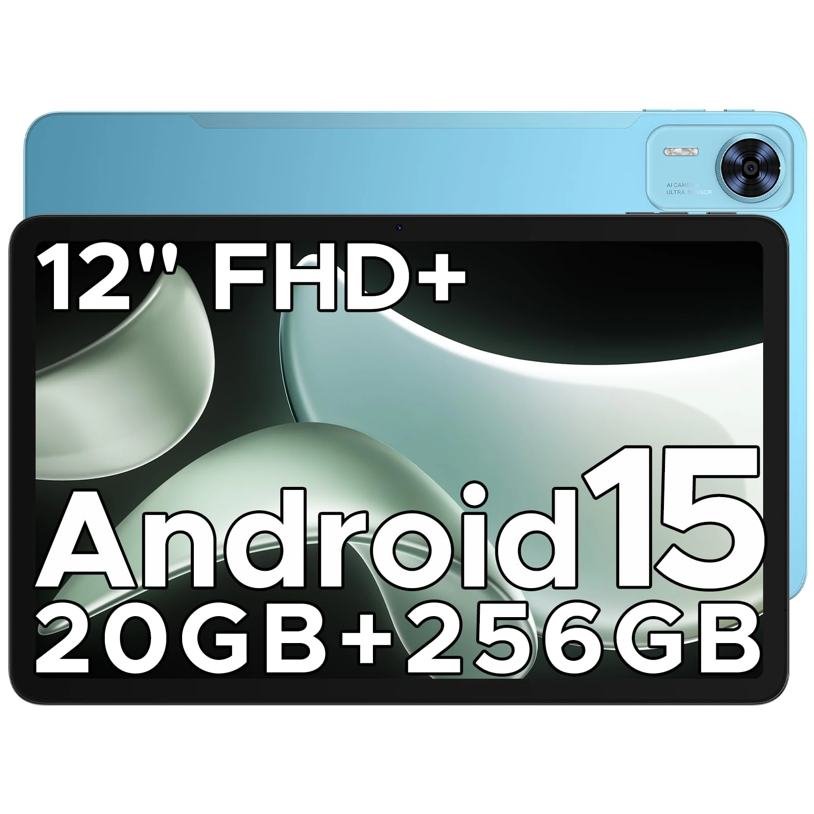 DOOGEE T36 Tablets 12 inch Android 15 Tablet, 20GB+256GB/2TB TF T620 Octa-Core, 2.4K 90Hz Display, 8800mAh, Android Tablet with SIM Card Slots, Bluetooth 5.0+5G WiFi, Hi-Res Speaker, Metal Body - Blue