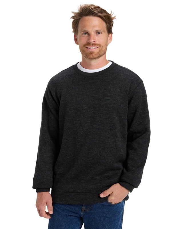 Quiksilver Fleece sweater KELLER CREW Men's Black M - Image 1