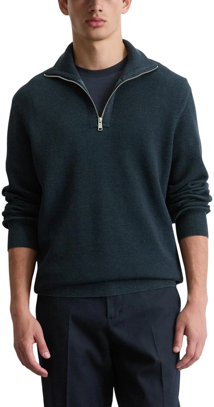 Marc OߴPolo Men's Water Repellent Reversible Gilet with Stand Collar, Blue (Dark Navy), XL