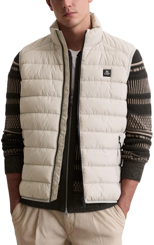 Marc OߴPolo Men's Lightweight Quilted Gilet with Stand Collar, Grey (Dapple Gray), XS