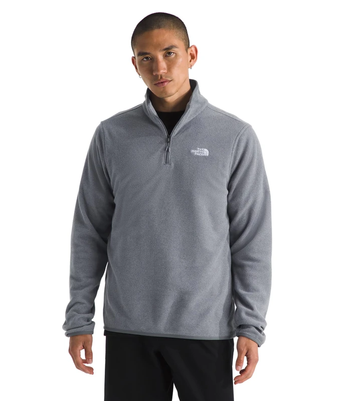 The North Face Men's Glacier Fleece 1/4 Zip Sweatshirt, Tnf Mid Grey Heather, 3XL