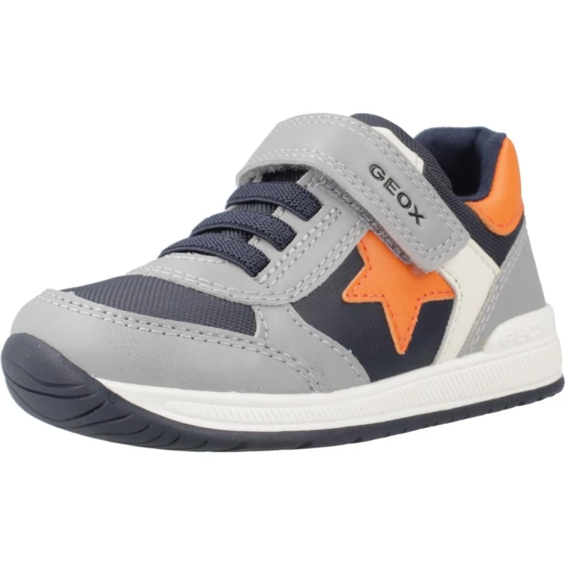 Geox Baby B Rishon Boy First Steps Grey/Orange, 26 EU