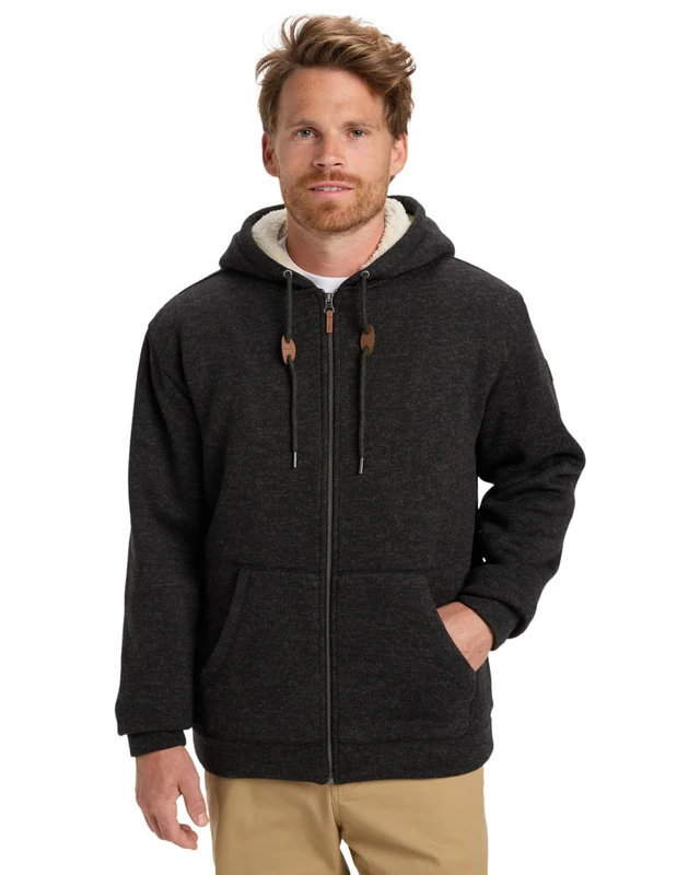 Quiksilver Fleece sweater KELLER SHERPA Men's Black L
