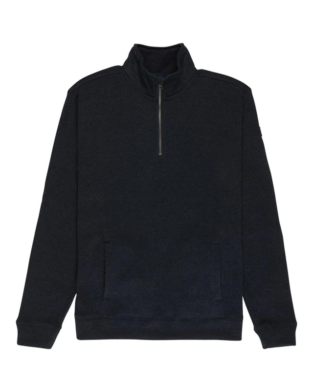 Quiksilver Fleece sweater KELLER 1/4 ZIP Men's Black XXL