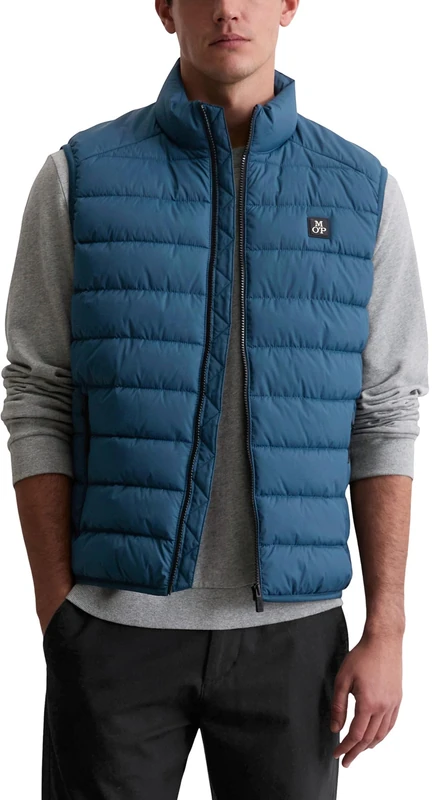 Marc OߴPolo Men's Lightweight Quilted Gilet with Stand Collar, Blue (Blue Daze), XS