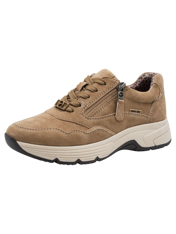 Tamaris Comfort Women’s Flat Sneakers with Zip Water-Repellent, Pepper, 8 UK - Image 1